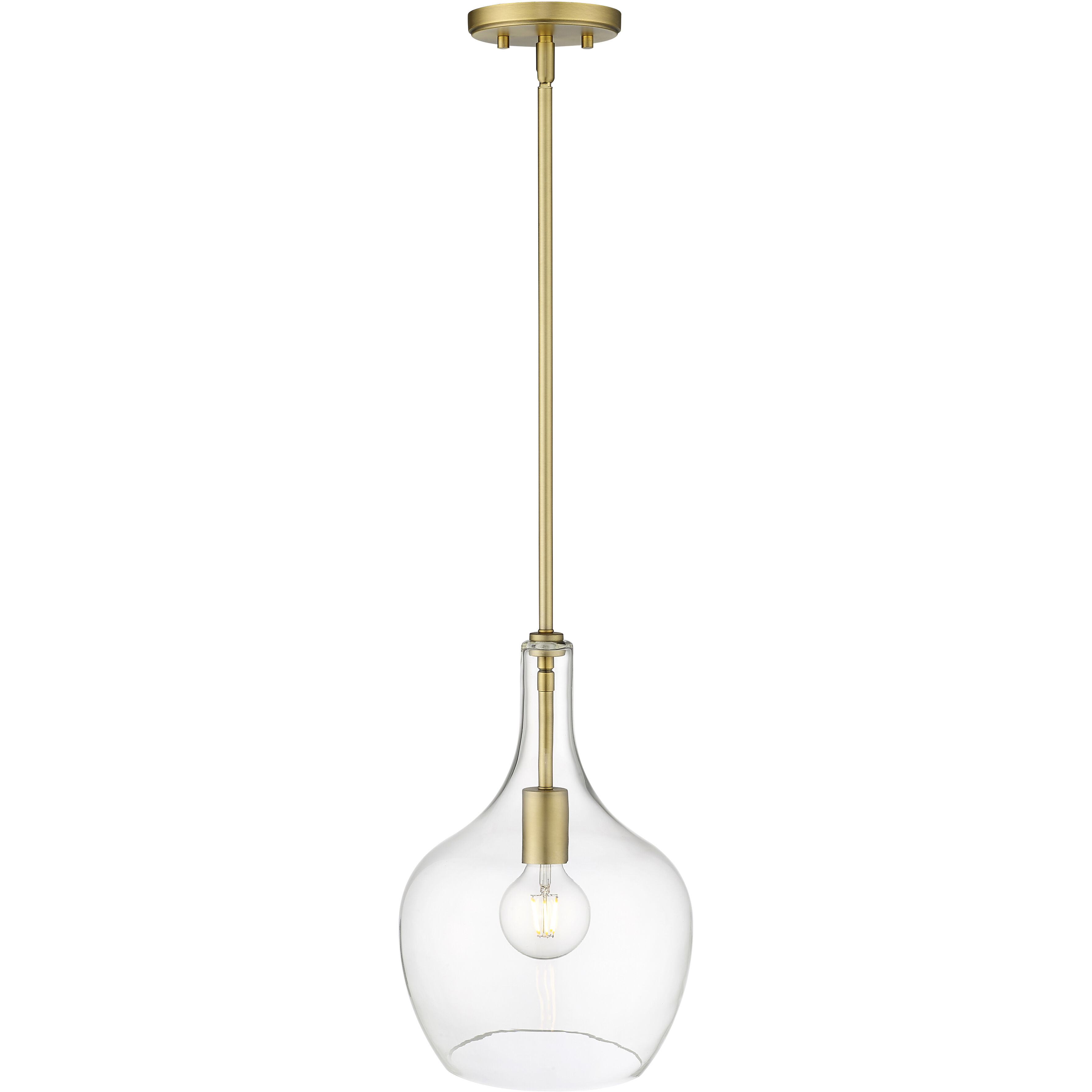 Lamara 1 Light 10 inch Vintage Brass Pendant Ceiling Light
